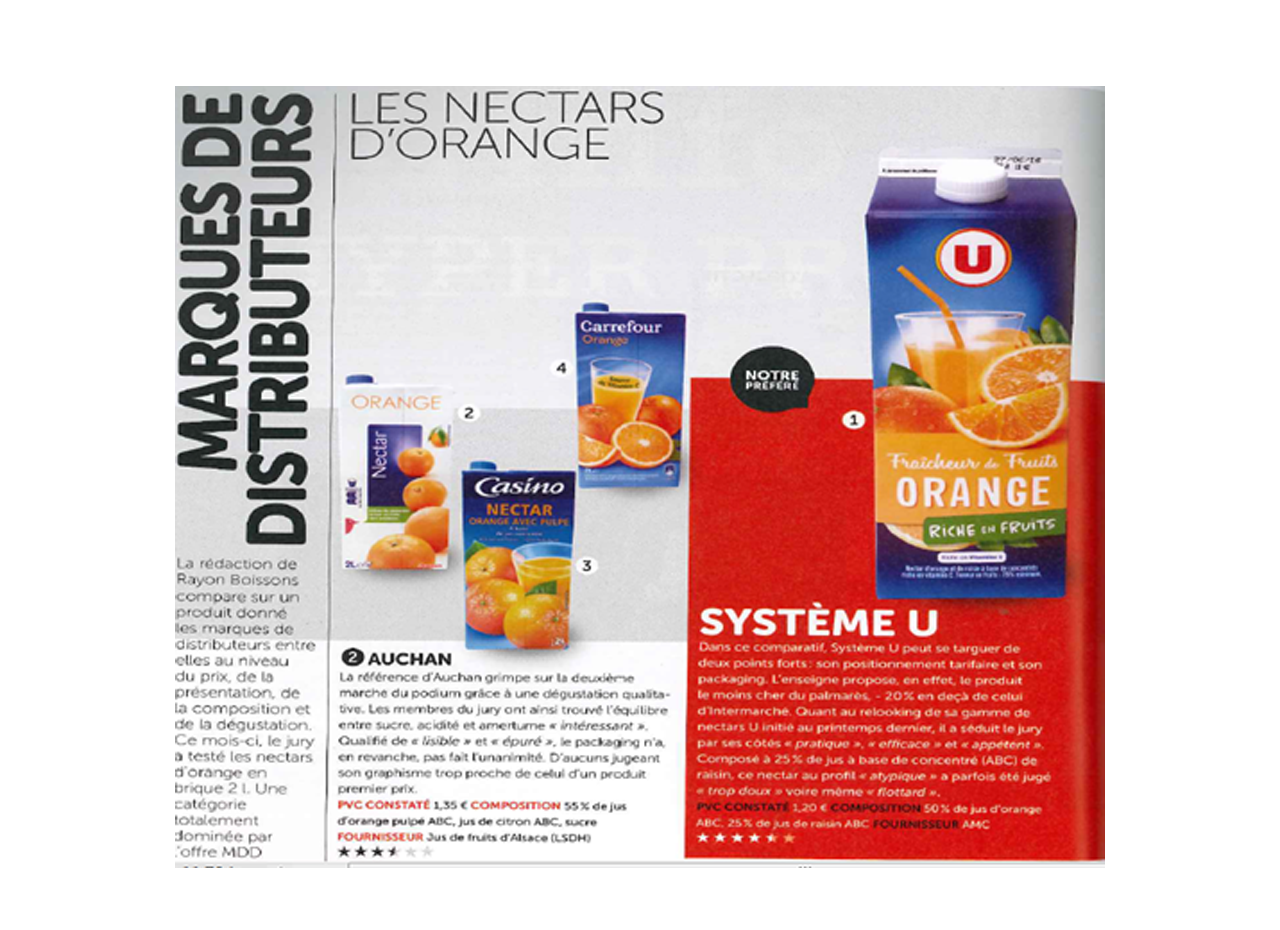 Système u — FIRST PLACE IN A PRIVATE LABEL PANEL (FRANCE)